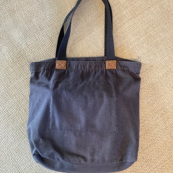 Thirty One "Follow Your Own Path" Gray Canvas Tote - Picture 2 of 6